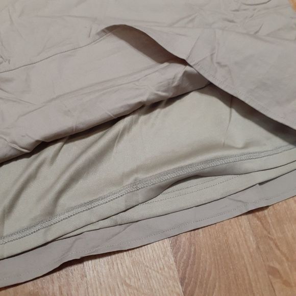 Hidden Alley Taupe 3/4 Sleeve Eyelet Shift Dress - Picture 8 of 10